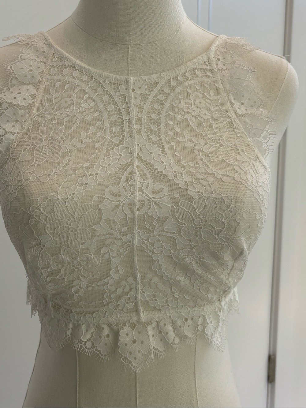 & Other Stories Ivory Lace-Trim Bralette